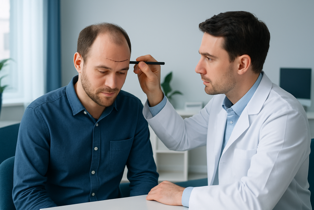 How doctors plan the hairline — hairline design before transplant surgery