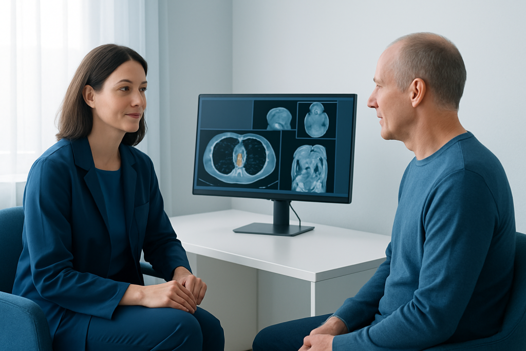 Simulation and imaging: building the map — radiation therapy planning