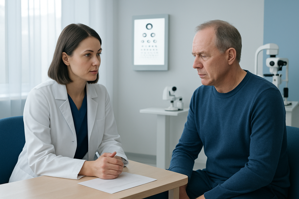 Symptoms and signs that deserve attention — eye exam results before surgery